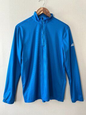 EMS Mens Sz M Blue‎ Techwick Dual Thermo Half Zip Pullover Stretch Running Shirt